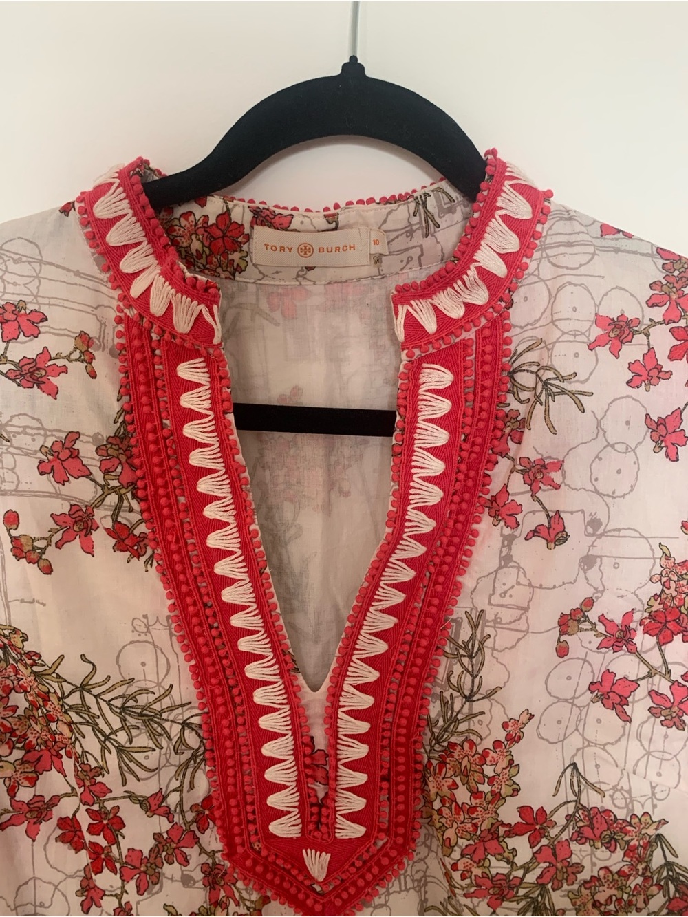 Tory Burch print Embroidered floral tunic  dress - Picture 6 of 13